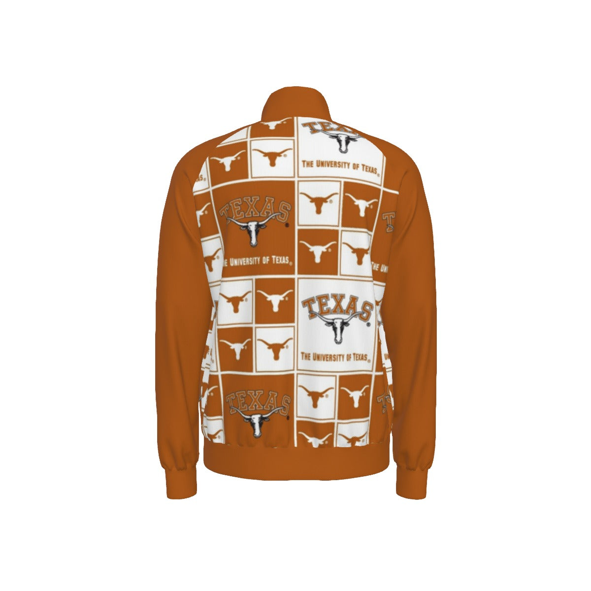 White Smoke Texas at Austin - Longhorns Raglan-Sleeve Stand Collar Jacket
