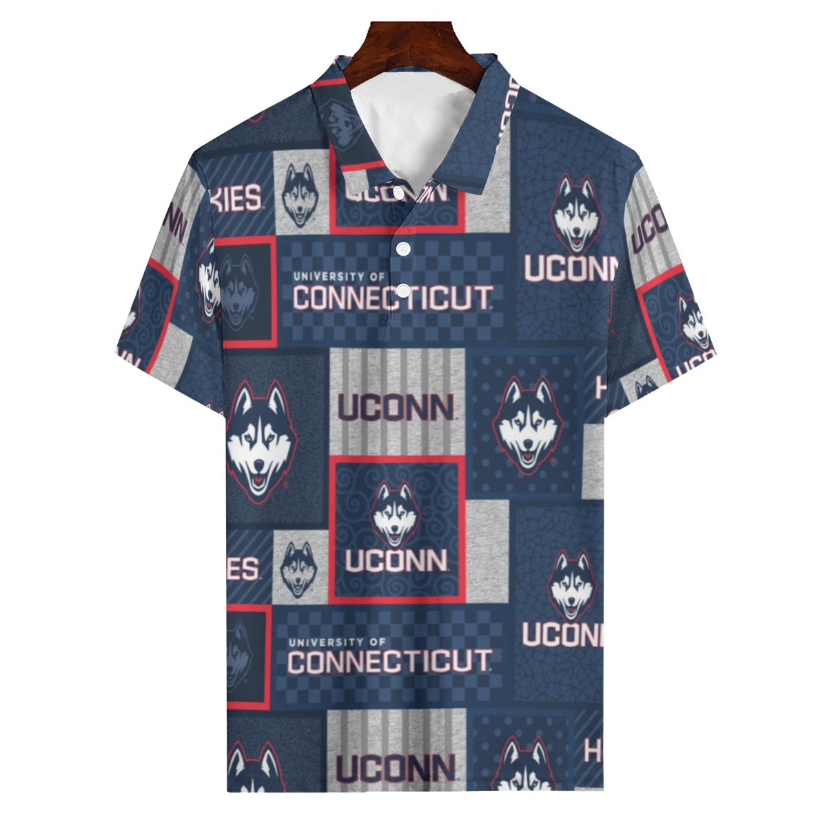 Connecticut Huskies Polo Shirt | 180GSM White game day varsity apparel