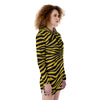 White Smoke Pittsburgh Football Yellow Black Zebra Women’s Heavy Fleece Long Hoodie – Game Day Streetwear