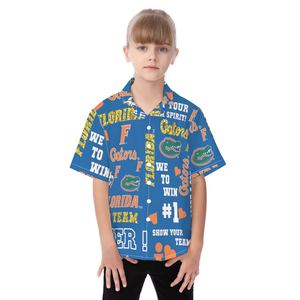 Florida Gators Kid's Hawaiian Vacation Shirt - college football fan apparel sportswear product image 1.0