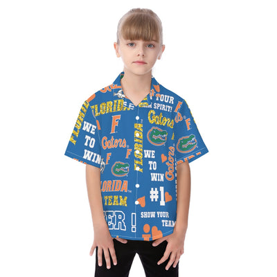 Florida Gators Kid's Hawaiian Vacation Shirt - college football fan apparel sportswear product image 1.0