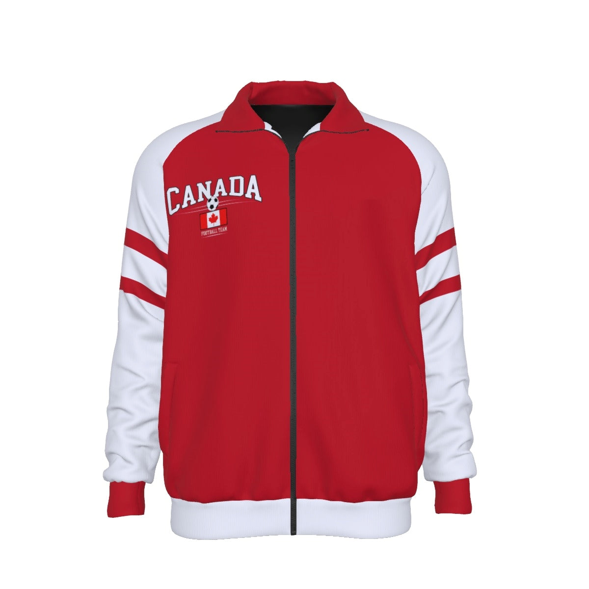 Canada Jacket Men Red White – Soccer Track Jacket for Game Day and Streetwear