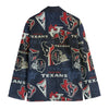 Houston football style navy blazer – game day streetwear jacket