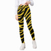 Pittsburgh Football Yellow Black Zebra Kid's Leggings – game day outfit, football shirt, image 1.0