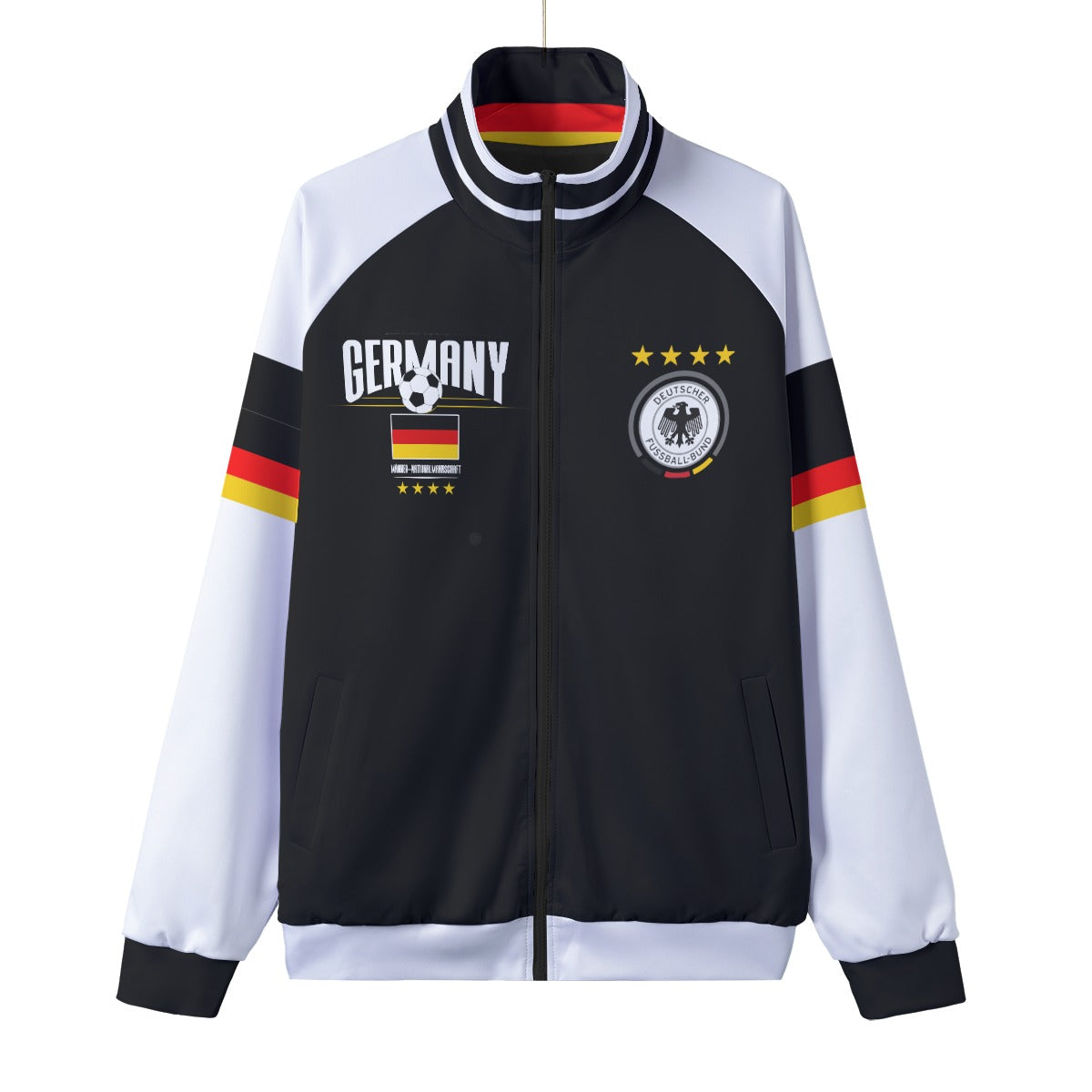 Germany Football Retro Sports Jacket – Classic Varsity Zip-Up Streetwear Jacket