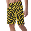 White Smoke Pittsburgh Football Yellow Black Zebra Men's Casual Short Pants