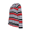 Ohio State - Buckeyes Striped Women's Hoodie With Double Hood White game day varsity apparel
