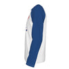 White Smoke Chicago Northside Baseball Shirt – White and Blue Long Sleeve Raglan Tee Est 1876