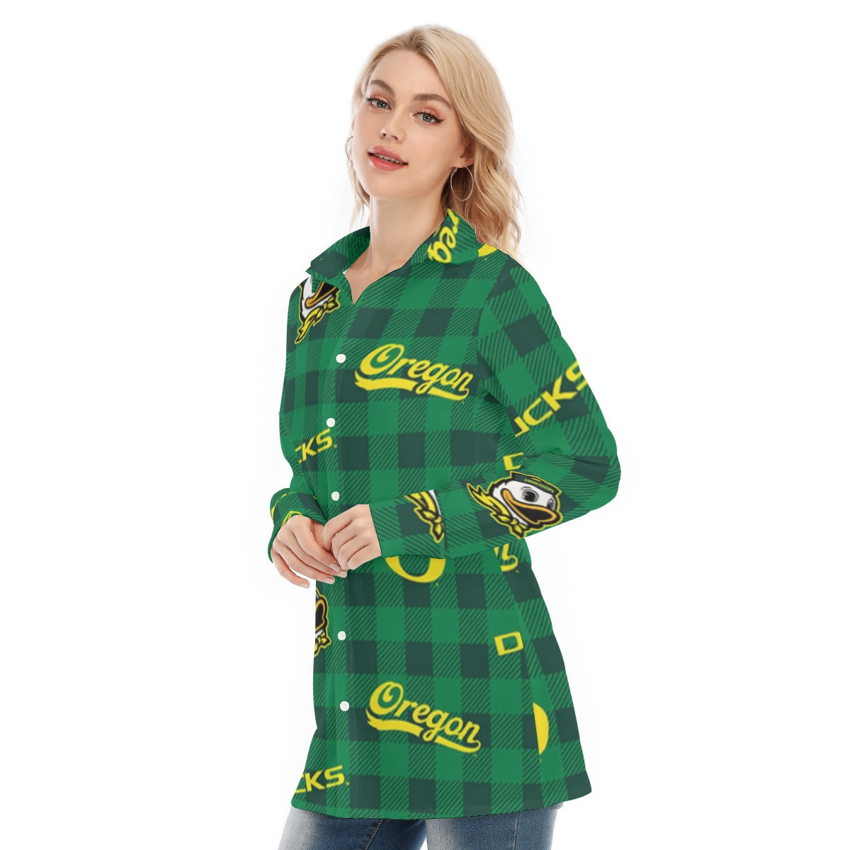 Oregon Ducks Women's Long Shirt - Big Ten football apparel varsity sportswear product image 3.0