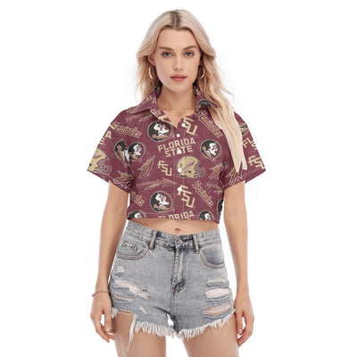 Florida State Seminoles Women's Cropped Shirt - ACC football apparel varsity sportswear product image 1.0