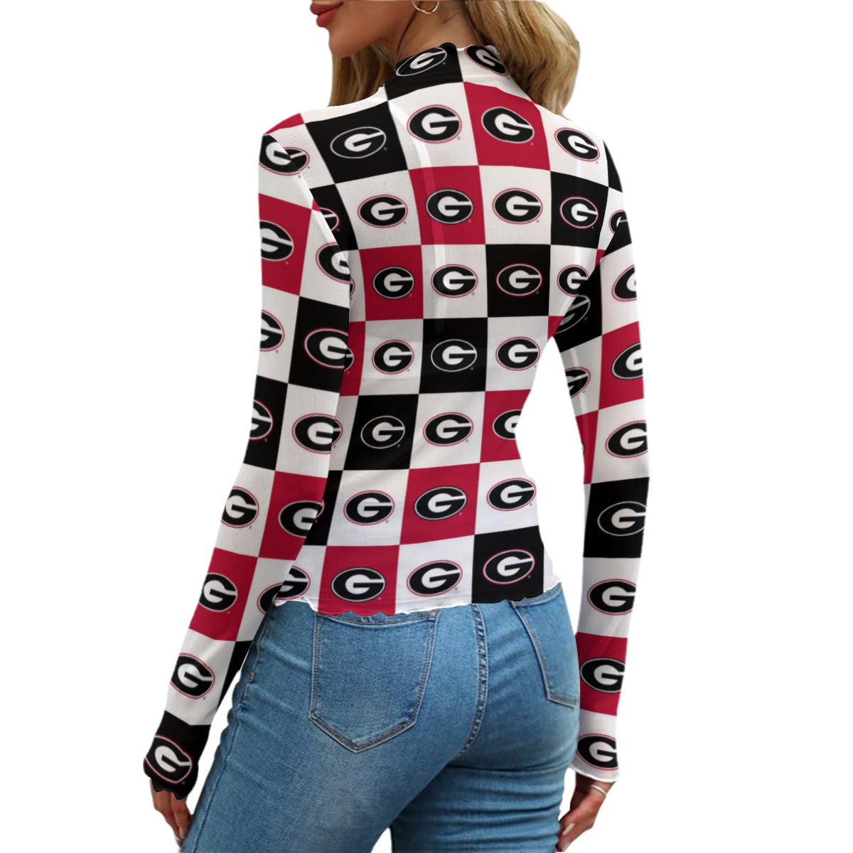 Georgia - Bulldogs Women's Mesh T-shirt White varsity sports apparel