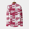Indiana Hoosiers Stand Collar Shirt With Long Sleeve|110GSM Imitation Flax
