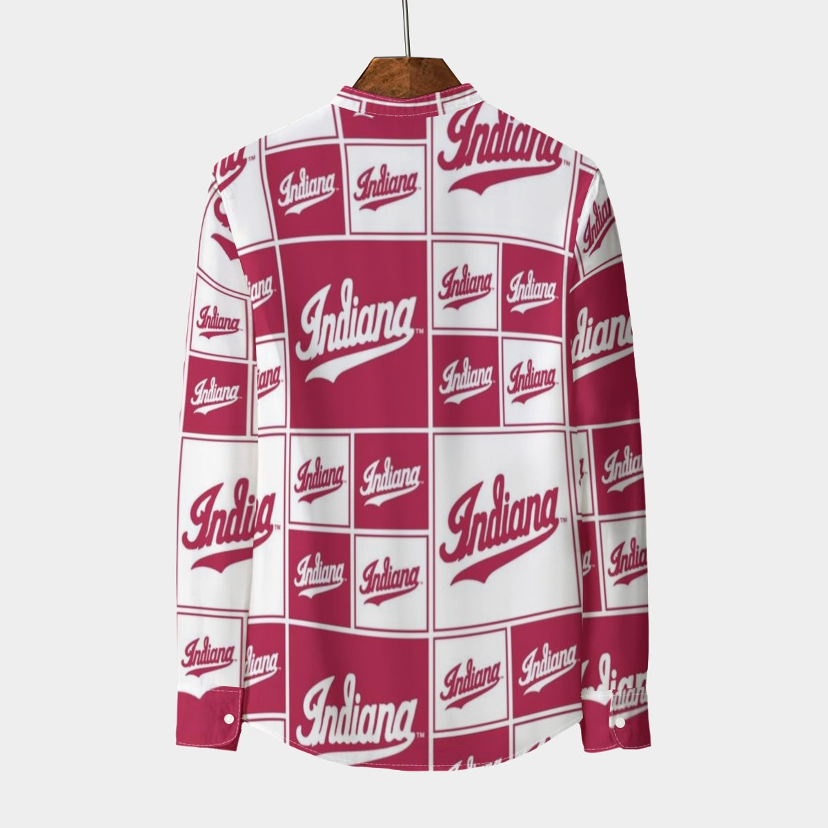 Indiana Hoosiers Stand Collar Shirt With Long Sleeve|110GSM Imitation Flax streetwear fashion product image 2