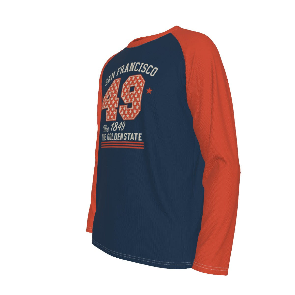 San Francisco 49 Heritage Raglan Long Sleeve Shirt – Golden State 1849 Sports Style