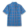 kansas jayhawks tartan plaid oversized button up women shirt women's shirt | 125gsm cotton women tartan plaid game day fashion