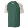 Dark Slate Gray San Antonio Texas Forest Green and Cream Varsity T Shirt Men Vintage Athletic Raglan Tee