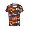 Kansas City Chiefs Men's Round Neck Short Sleeve T-Shirt red gold football outfit image 1.0