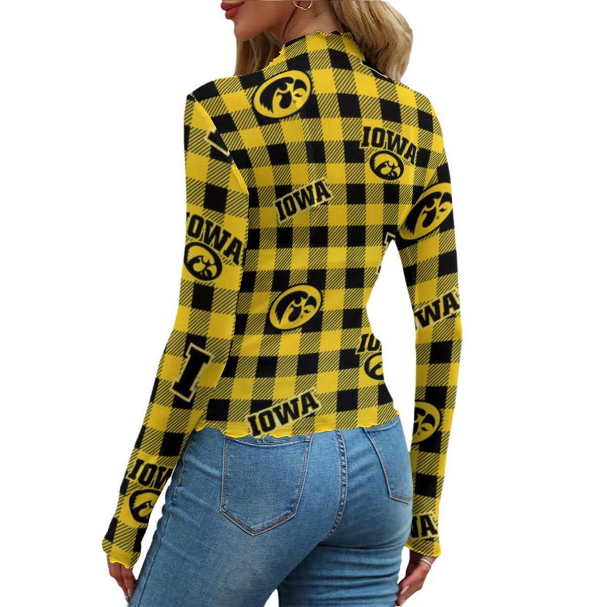 Iowa Hawkeyes Women's Mesh T-shirt - Big Ten football apparel varsity sportswear product image 2.0