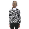 White Smoke Las Vegas Football Zebra Kids’ Hoodie – Black and White Game Day Streetwear