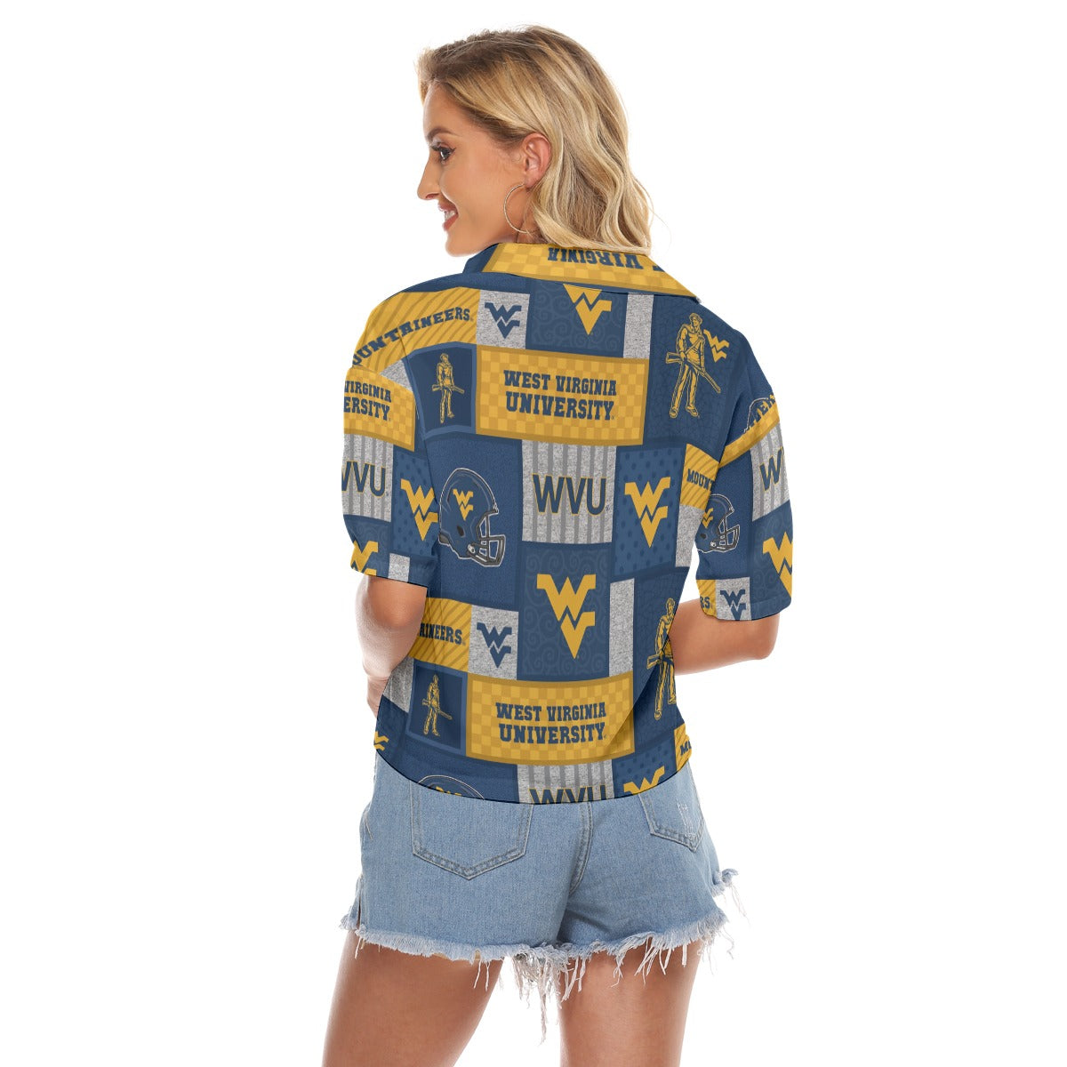 West Virginia Mountaineers Women's V-neck Shirts