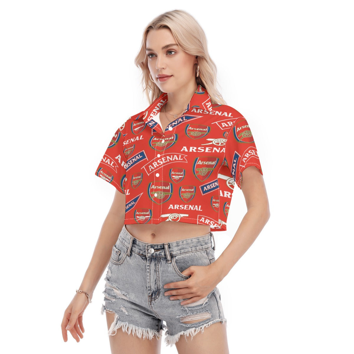 Arsenal Football Club Women's Cropped Shirt streetwear fashion product image 3