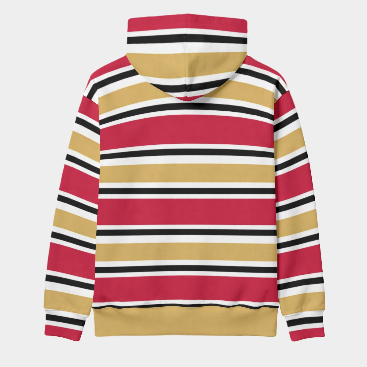 Lavender San Francisco Football Striped Hoodie – Red and Gold Game Day Streetwear