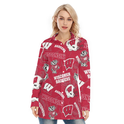 Wisconsin Madison Badgers Women's Long Shirt - Badgers football tee varsity sportswear product image 1.0