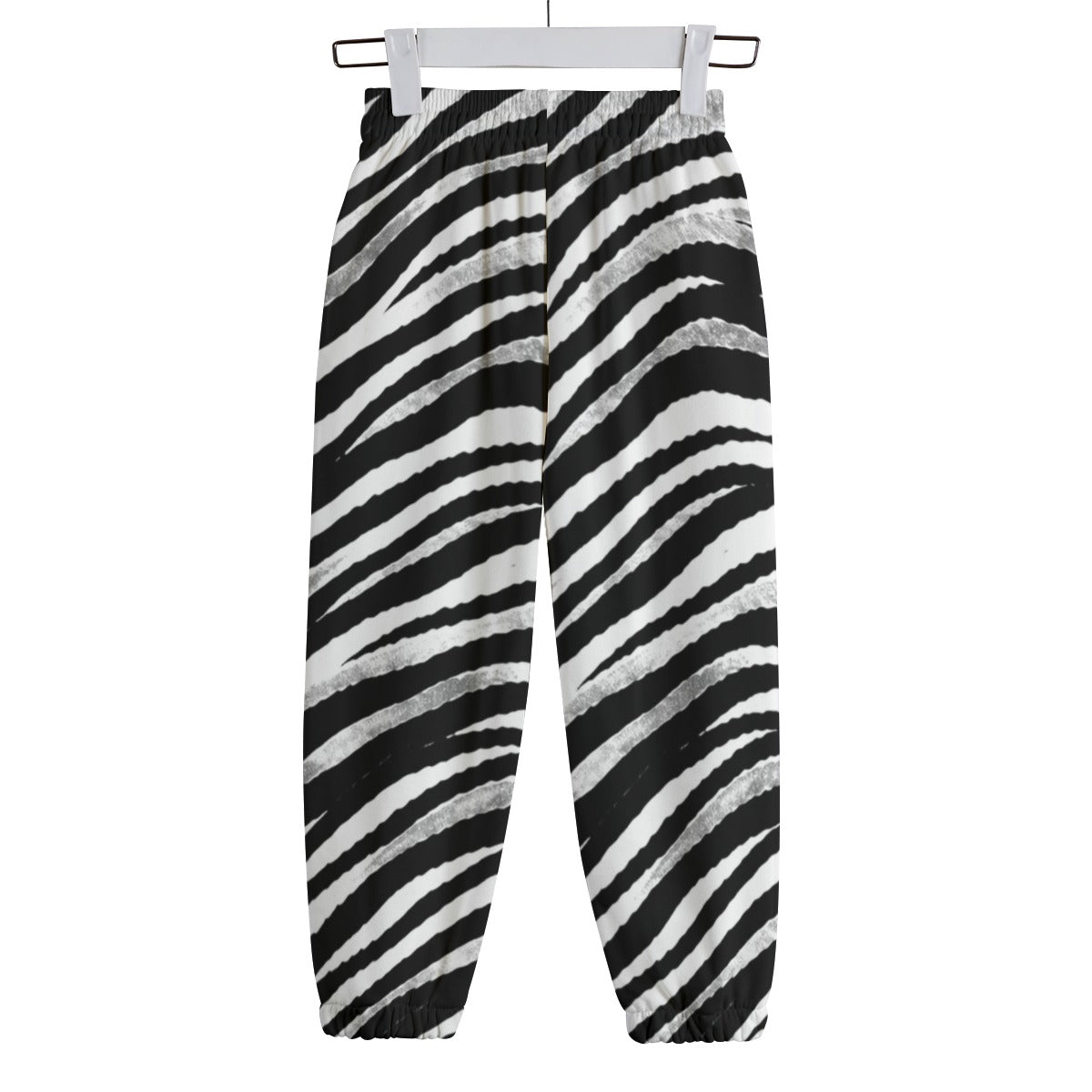 White Smoke Las Vegas Football Zebra Kid's Sweatpants | 310GSM Cotton – Black and White Game Day Streetwear