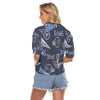 tennessee-titans-womens-v-neck-shirts navy light blue football close-up design detail