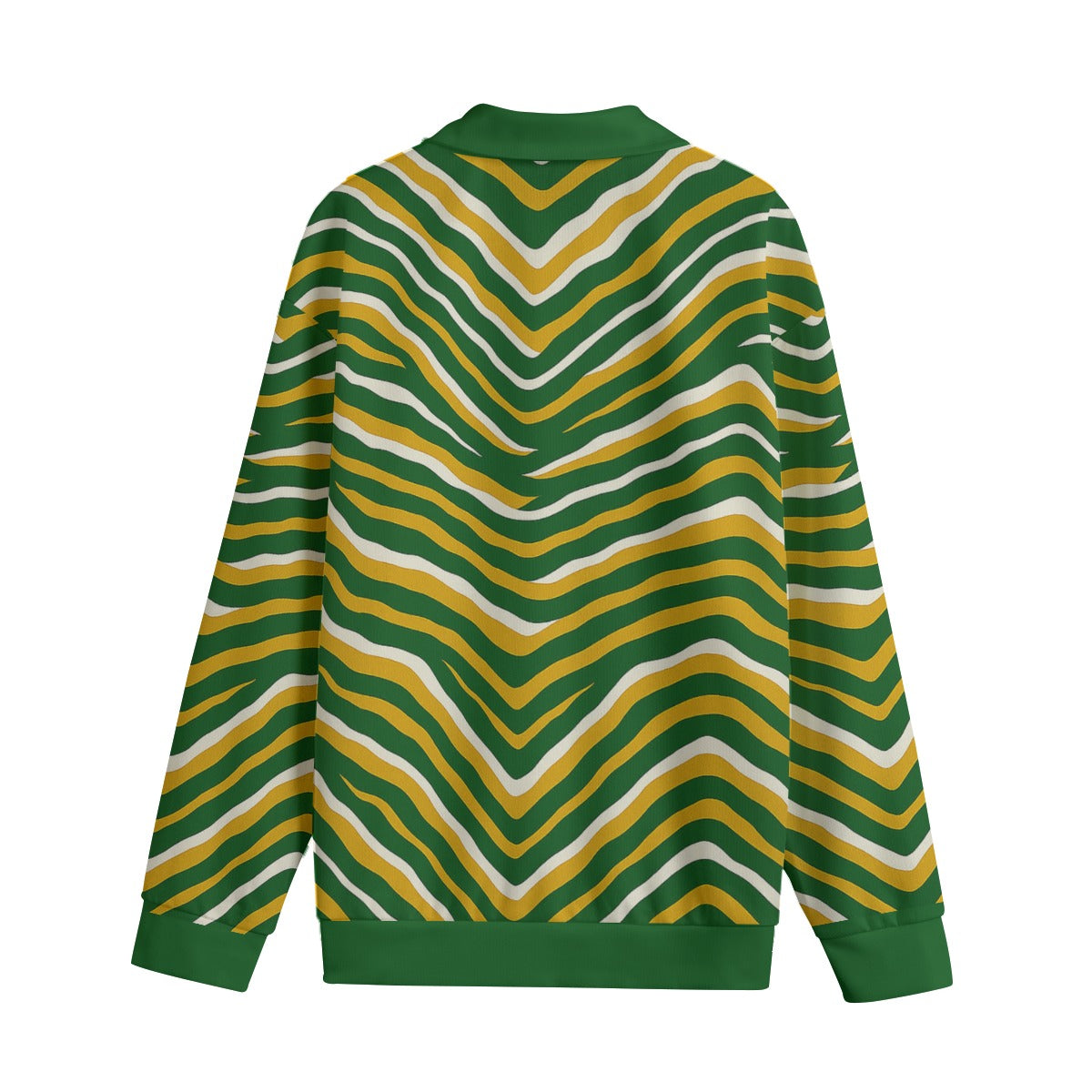 Green Bay football zebra Unisex Lapel Collar Sweater