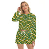 Green Bay Football Yellow Green Women’s Short Sweatshirt and Pants Suit – Game Day Streetwear – lightweight game day shirt, football shirt, image 1.0