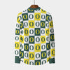 Oregon Ducks Stand Collar Shirt With Long Sleeve|110GSM Imitation Flax - Big Ten football apparel varsity sportswear product image 2.0