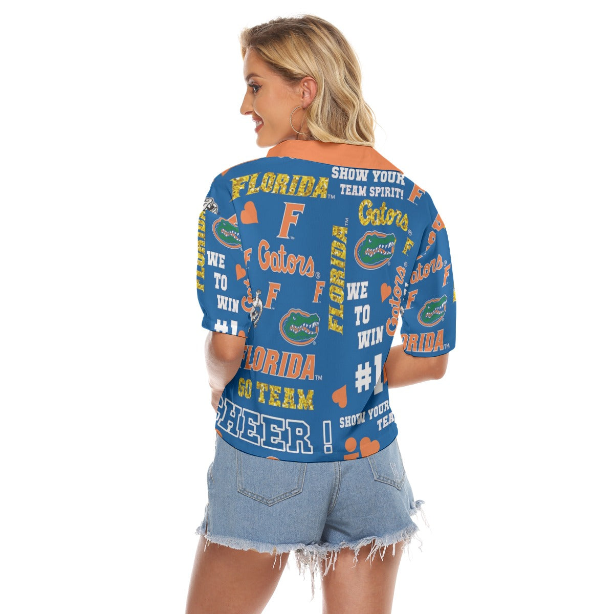 Florida Gators Women's V-neck Shirts - college football fan apparel sportswear product image 4.0