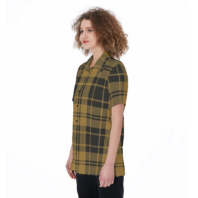 colorado buffaloes tartan plaid black gold women's shirt women tartan plaid game day shirt
