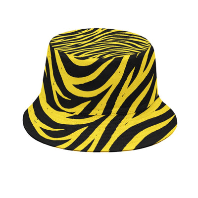 White Smoke Pittsburgh Football Yellow Black Zebra Bucket Hat
