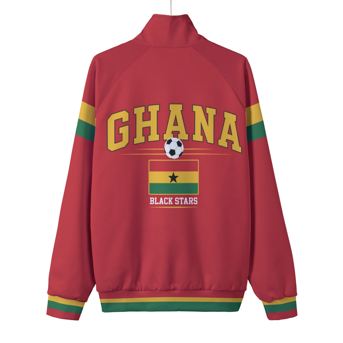 Ghana Jacket Red Green Yellow – Ghana Flag Track Jacket for Men and Women