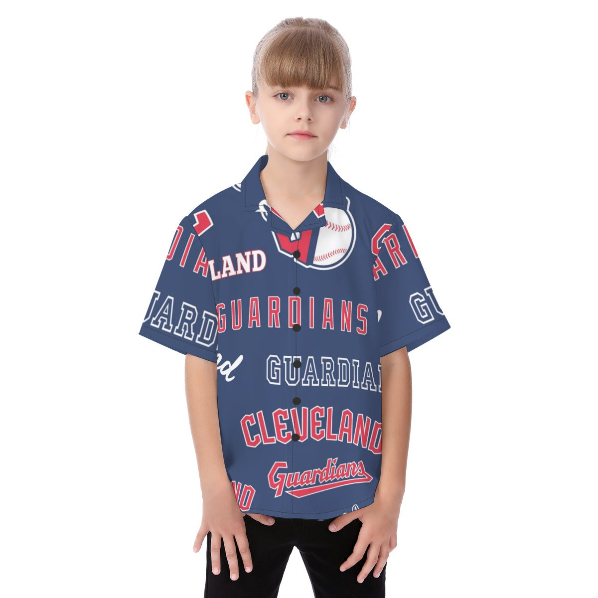 Cleveland Guardians Kid's Hawaiian Vacation Shirt cleveland guardians baseball fan apparel game day outfit