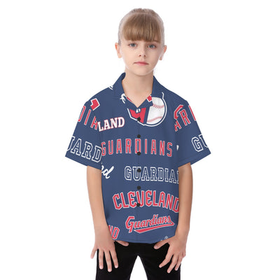 Cleveland Guardians Kid's Hawaiian Vacation Shirt cleveland guardians baseball fan apparel game day outfit
