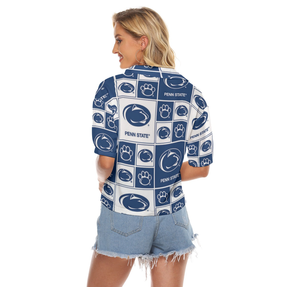 Penn State Nittany Lions Women's V-neck Shirts White varsity sports apparel