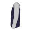 Gray New York Baseball Raglan Long Sleeve Shirt – Navy and Light Gray Heritage Athletic Tee Est. 1903