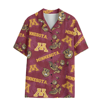 Minnesota Golden Gophers Hawaii Shirt | 120GSM White varsity sports apparel