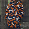 Chicago Football Women’s Camo Hooded Parka – Navy Orange Game Day Winter Coat – casual fan outfit, football shirt, image 1.0