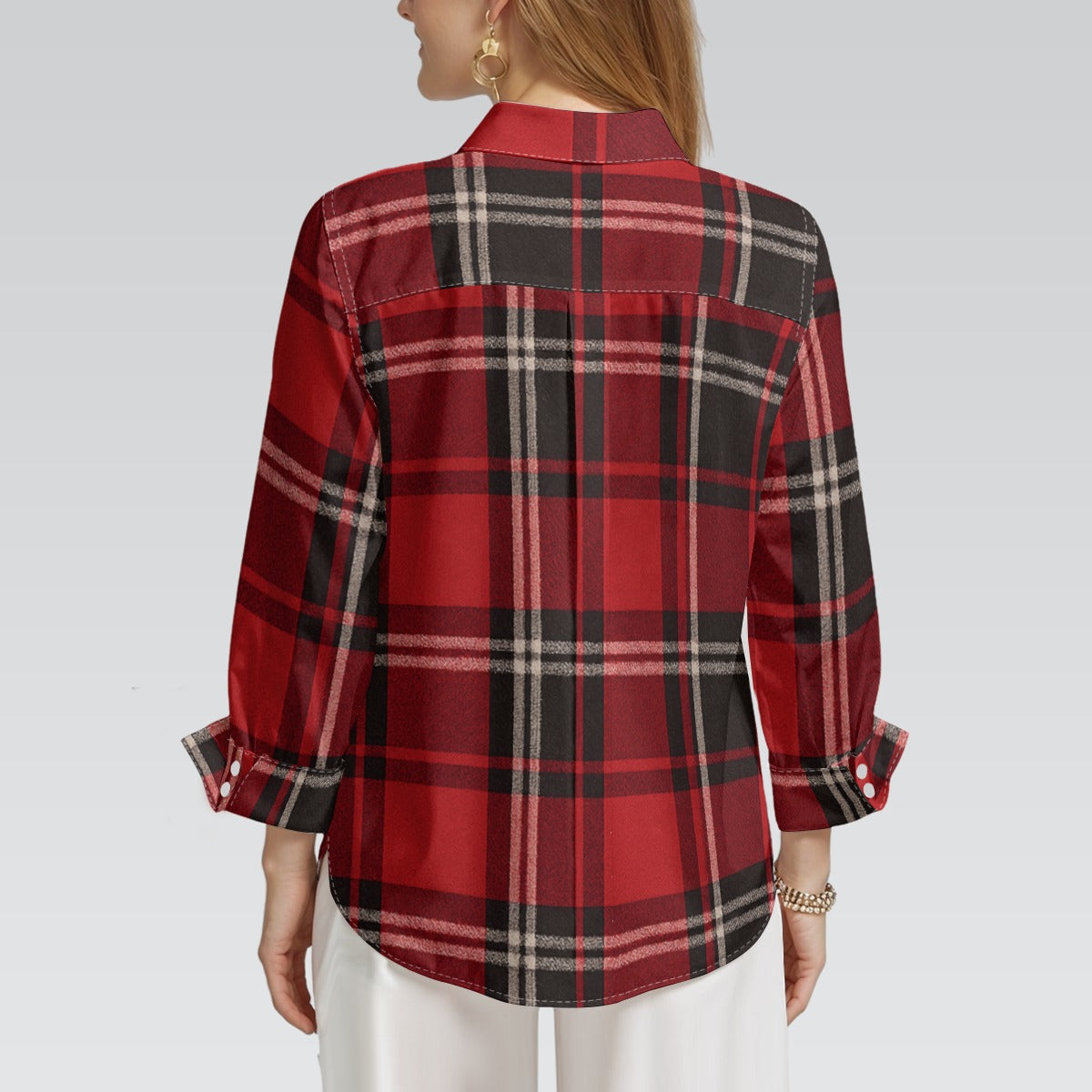women razorbacks plaid game day shirt