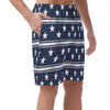 White Smoke Dallas Football Striped Men's Short Pants