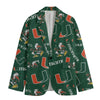 Miami Football Suit Green Blazer – Premium College Game Day Jacket – breathable comfort wear, football shirt, image 1.0