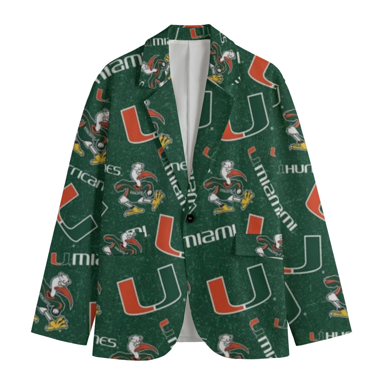 Miami Football Suit Green Blazer – Premium College Game Day Jacket – breathable comfort wear, football shirt, image 1.0