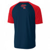 White Smoke Atlanta Sports Team Graphic T-Shirt – Red and Navy Athletic Style Tee