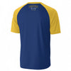 White Smoke Boston The Hub 617 Varsity T-Shirt – Navy Blue and Yellow Athletic Streetwear Graphic Tee