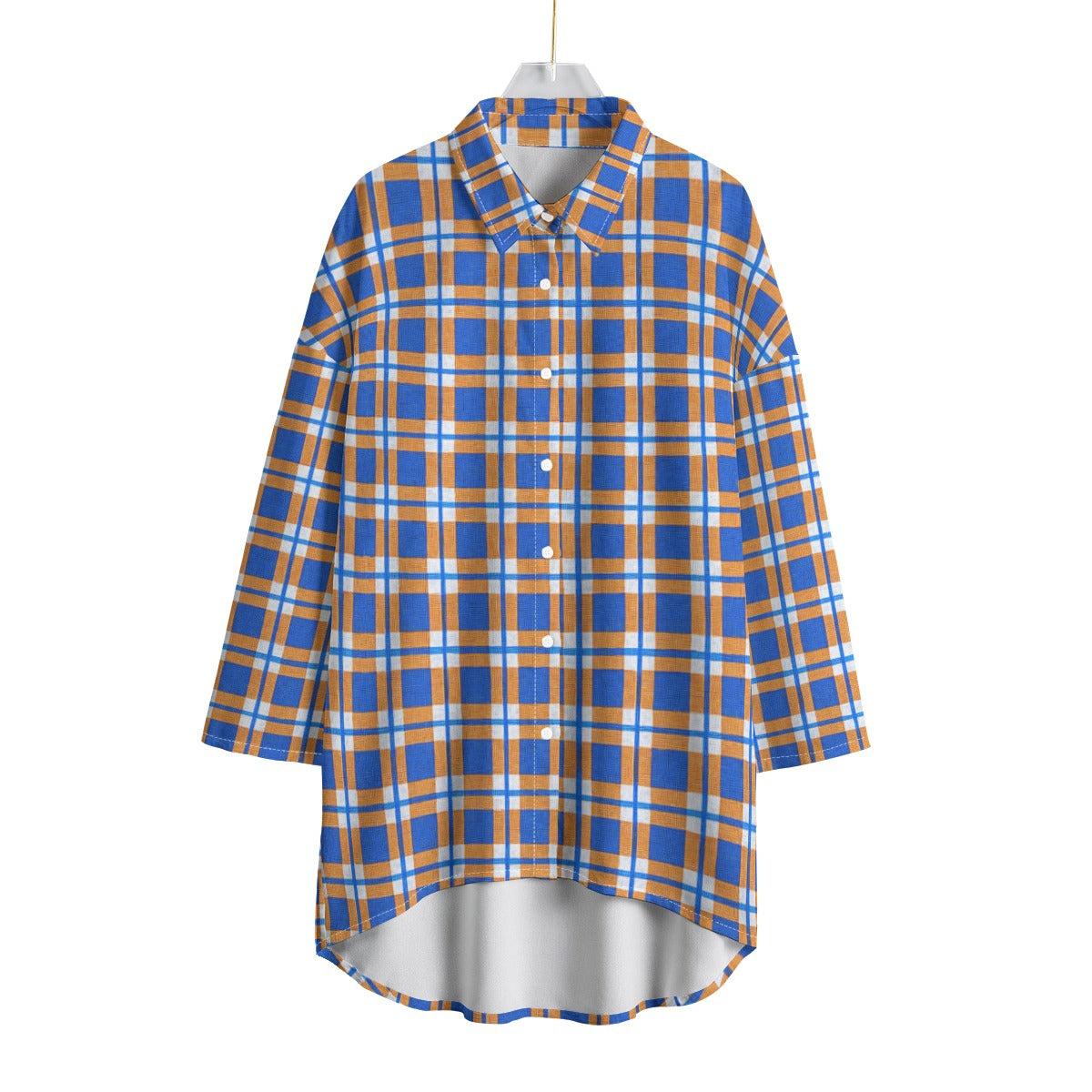 florida gators tartan plaid blue orange  women tartan plaid game day shirt