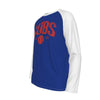White Smoke Chicago Baseball Blue and White Shirt – Vintage 1878 Retro Long Sleeve Raglan Tee